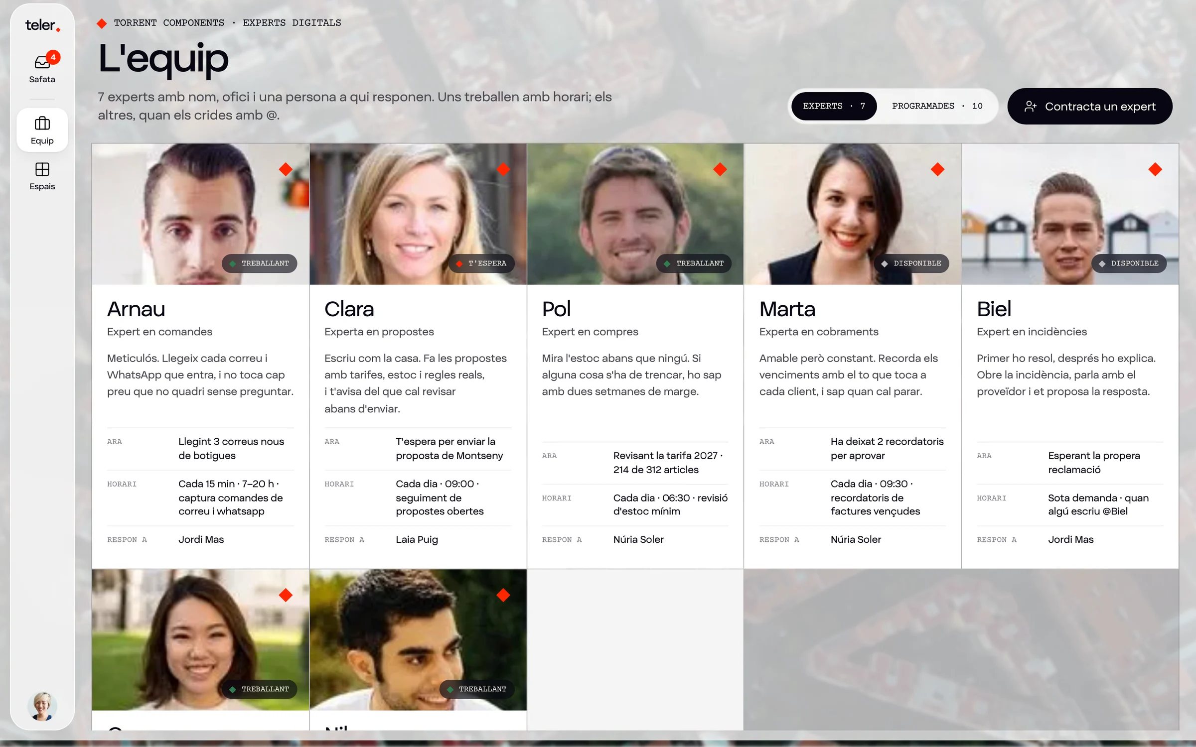 L’equip de Torrent Components a Teler: persones i experts d’IA amb la seva feina d’avui